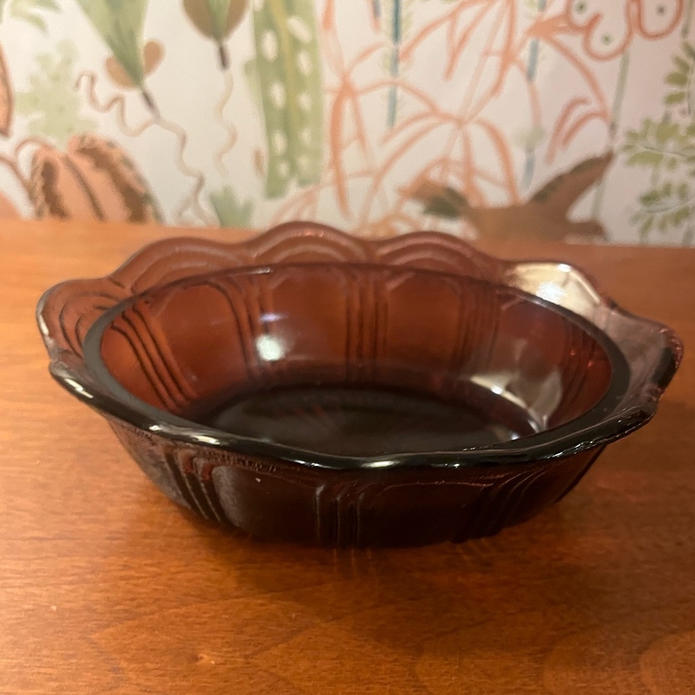 SOLD Vintage Fenton 5.5" Nest Purple Amethyst  Glass